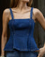 Blusa Feminina Alcance ref. JEANS PEPLUM - VintedoisK