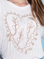 BLUSA T-SHIRT MALHA BORDADA 404119 SKENN