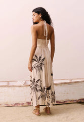 VESTIDO MIDI DECOTE V RECORTE 105498 CACAY