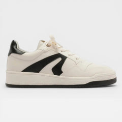 TÊNIS BRANCO MULTIMATERIAL PRETO SOLADO EMBORRACHADO A 12804 0050 0003 AREZZO