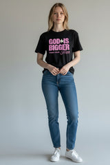 BLUSA T-SHIRT GOD IS BIGGER 34165F LERRUX