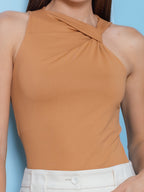Blusa drapeada Skenn costas detalhe do drapeado
