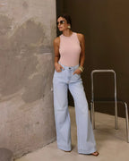 Calça Feminina ALCANCE ref. JEANS FLARE - VintedoisK