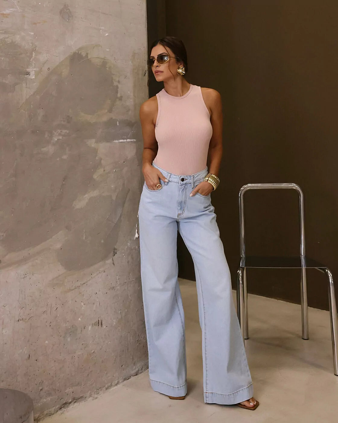 Calça Feminina ALCANCE ref. JEANS FLARE - VintedoisK