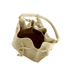 BOLSA TIRACOLO MÉDIA TRAMADA BRANCA C 50002 0213 0003 ANACAPRI