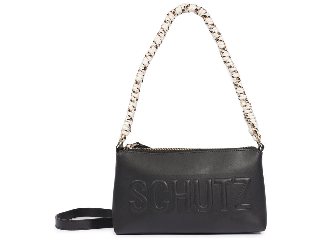BOLSA TIRACOLO PRETA LOGO CIPOLLA S 50010 2028 0001 SCHUTZ