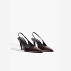 SCARPIN SLINGBACK LEXI COURO MARROM S 22119 0009 0004 SCHUTZ