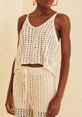 Blusa Regata Estilo Croche Lisa 103217 Cacay