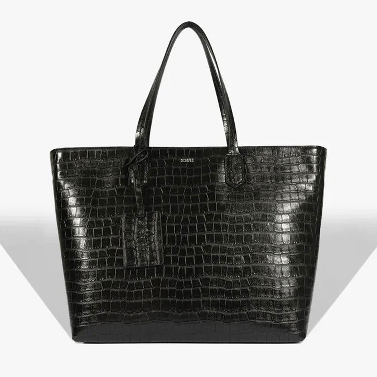 BOLSA GRANDE SHOPPING CROCO PRETA S 50015 0766 0004 SCHUTZ