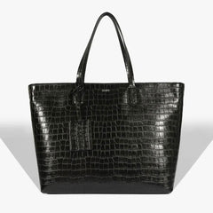 BOLSA GRANDE SHOPPING CROCO PRETA S 50015 0766 0004 SCHUTZ