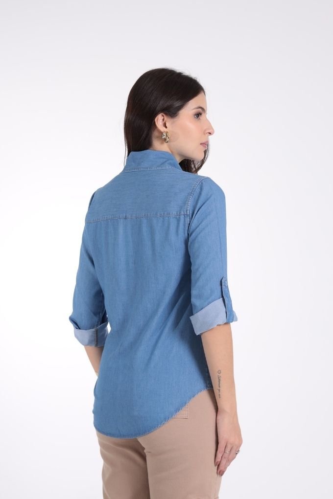 Camisa Feminino Revanche ref. CAMISA JEANS - VintedoisK