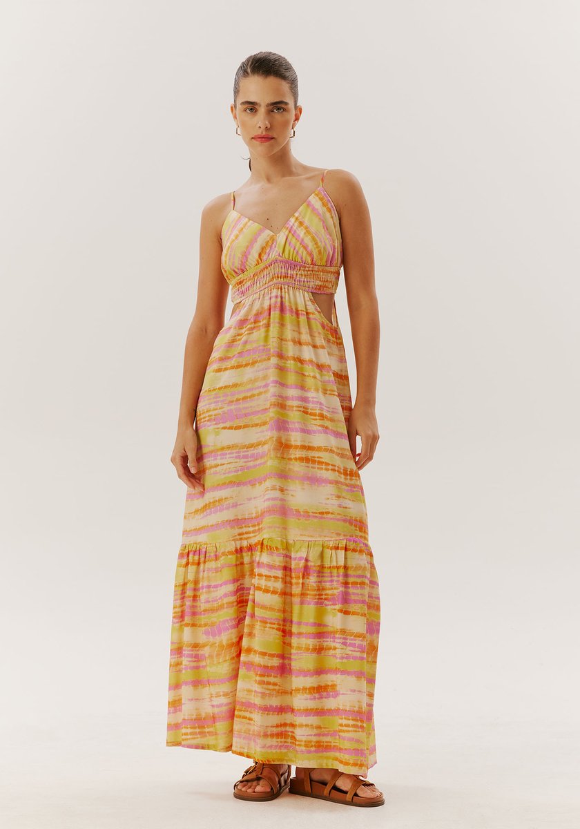 VESTIDO PALA LASTEX 100876 CACAY Imagem secundária do produto