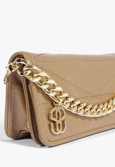 BOLSA BEGE COURO COSTURA EM X S 50018 3035 0003 SCHUTZ