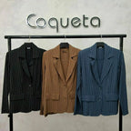 Look completo com blazer risca de giz B8671 Coqueta