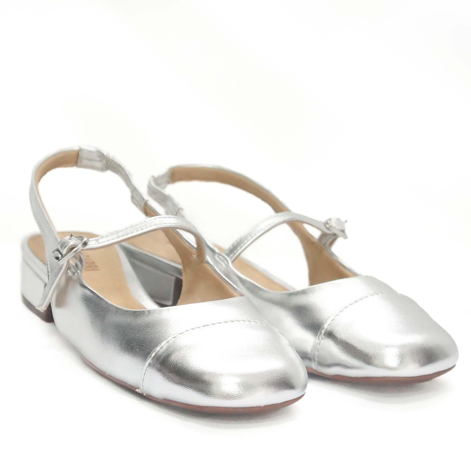 SAPATILHA SLINGBACK PRATA SALTO BLOCO C 30506 0012 0008 ANACAPRI - Vintedoisk