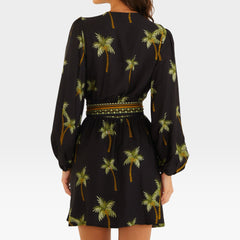 VESTIDO CURTO MANGA COQUEIRITOS 362911 FARM RIO