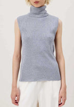 Blusa regatinha tricot gola alta Cacay, vista costas