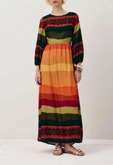 VESTIDO MIDI AMARRAÇÃO COSTAS ESTAMP 104850 CACAY