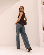 Calça Feminina Alcance ref. JEANS BAGGY - VintedoisK