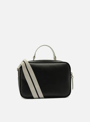 BOLSA TIRACOLO PRETA PRIONE MÉDIA BRANCA A 50011 0235 0123 AREZZO