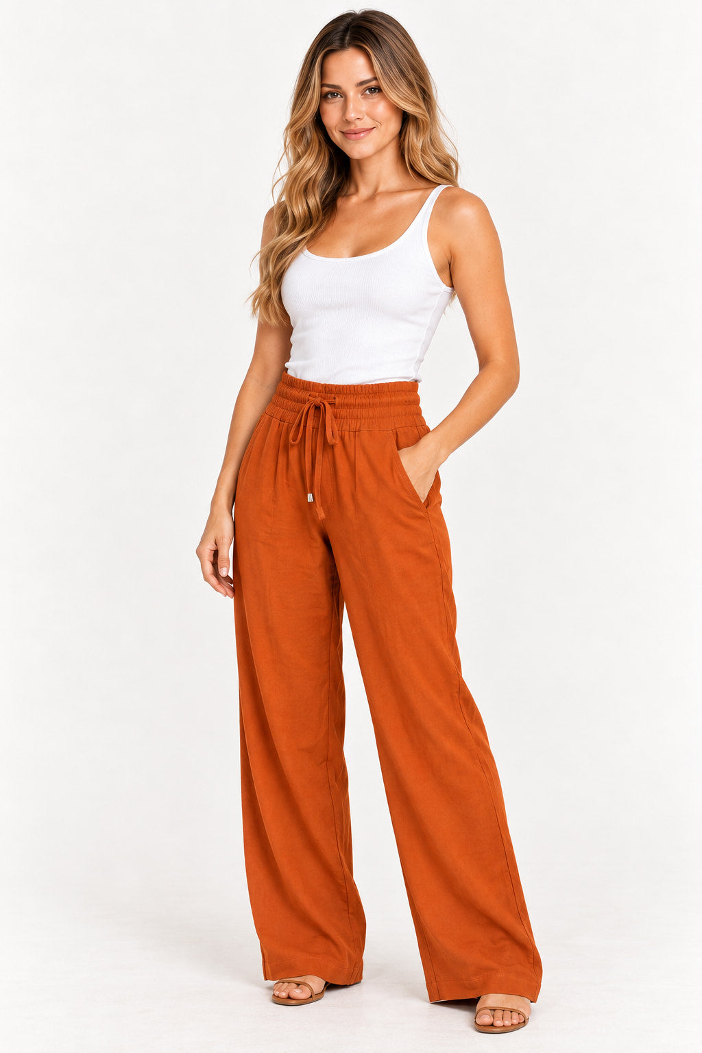 Calça Feminina Pantalona 23556 Champagne Imagem secundária do produto