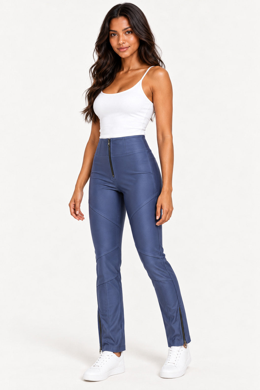Azul | Calça Power Skinny Mali — lado
