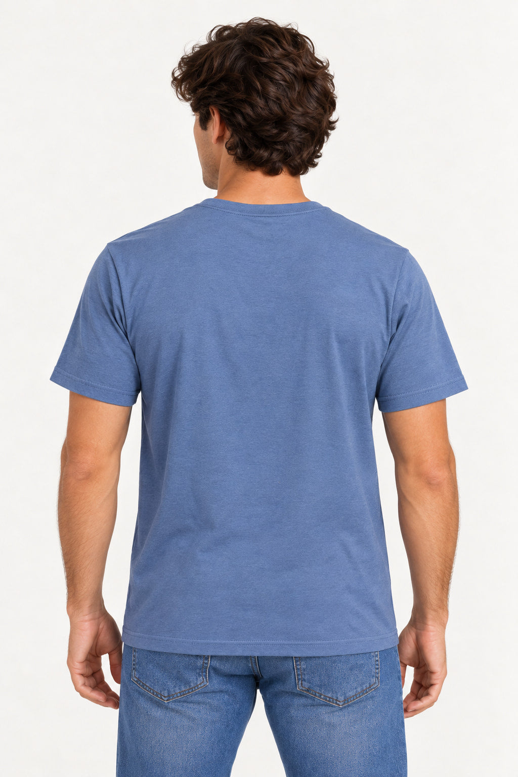 Azul | Camiseta Estampa Masculina Manga Curta Revanche — costas