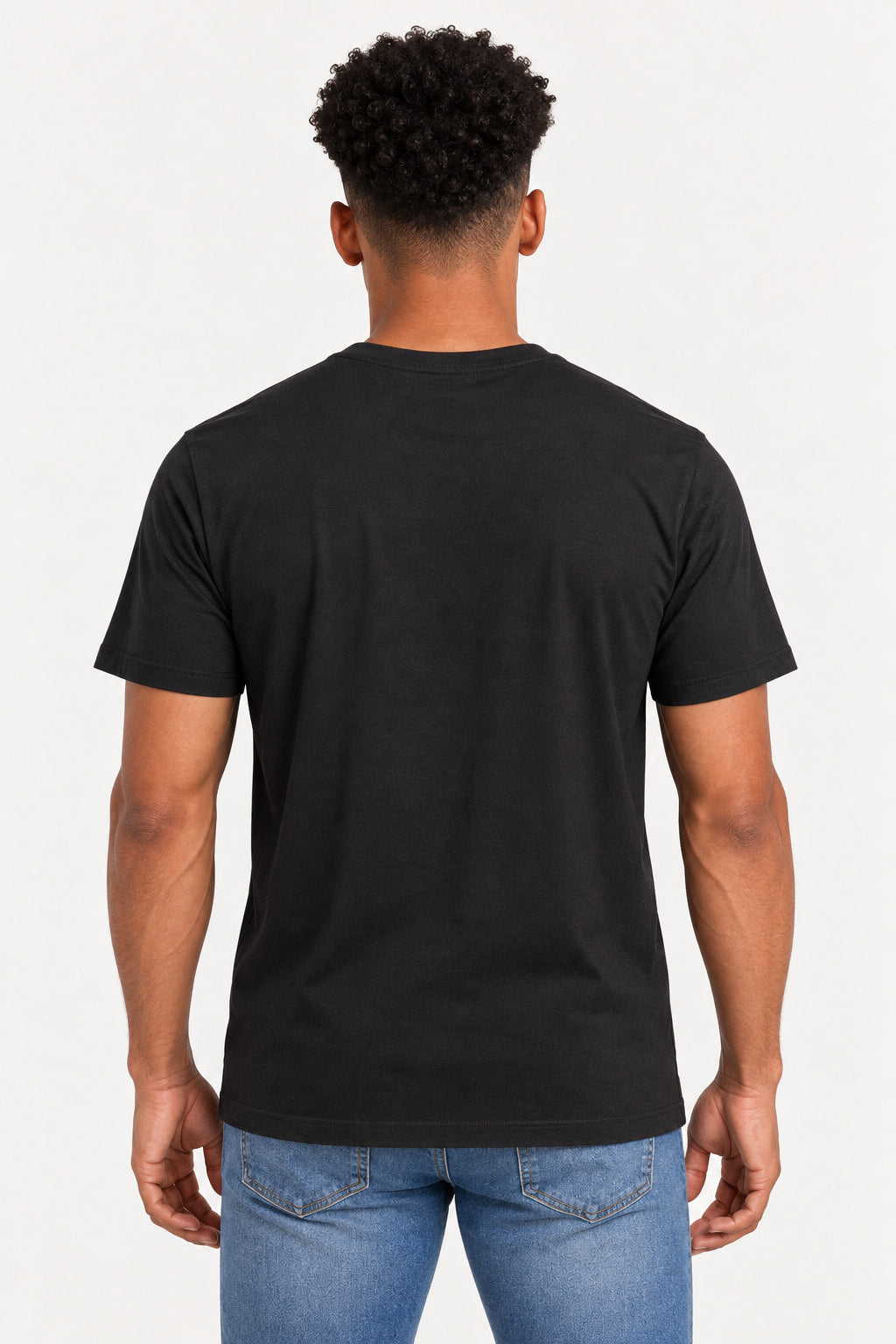 Preto | Camiseta Masculina Manga Curta Básica Revanche — costas