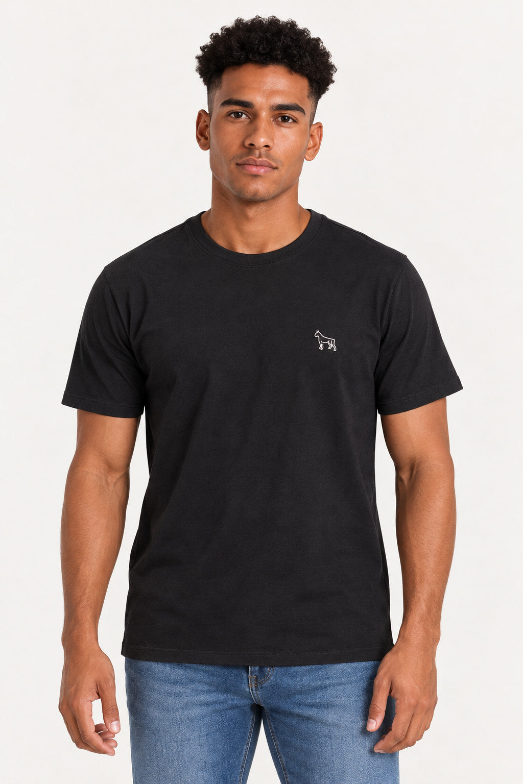 Preto | Camiseta Masculina Manga Curta Básica Revanche — frente