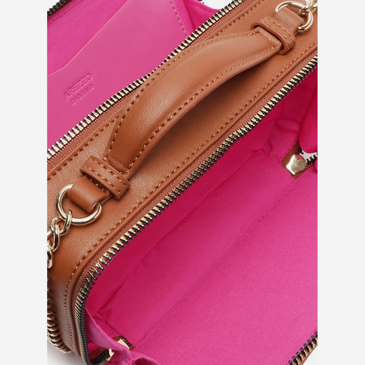 BOLSA TIRACOLO MARROM PEQUENA BOLSO DUPLO A 57100 2436 0002 AREZZO