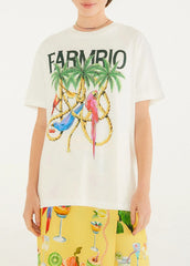 BLUSA T-SHIRT MEDIA CORDAS E AVES 357723 FAM RIO