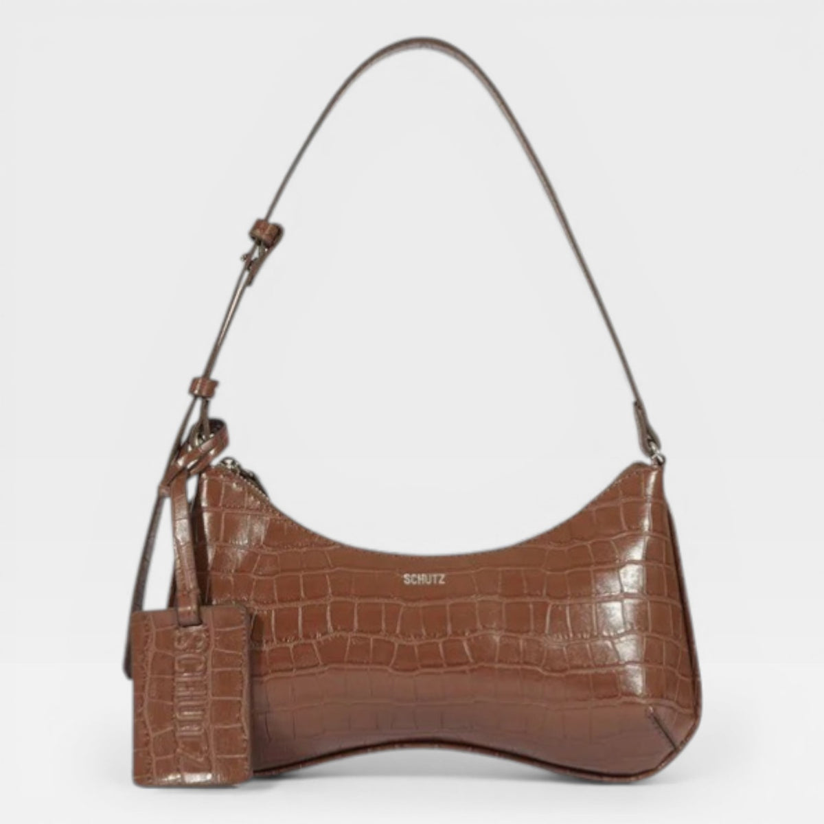 BOLSA MÉDIA YUMI CROCO MARROM S 50015 0765 0006 SCHUTZ