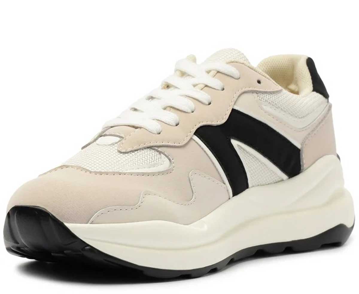 TÊNIS SPORTY MIA BEGE E PRETO C 30675 0001 0005 ANACAPRI Imagem secundária do produto