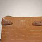 BOLSA MEDIA QUADRADA CROCO MARROM S 50010 0165 0017 SCHUTZ