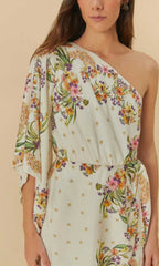 VESTIDO CURTO LENÇO PASSARO FLOR 337828 FARM RIO