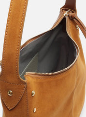 BOLSA HOBO MARROM CLARA ACAMURÇADA GRANDE REBITES A 50011 0961 0002 AREZZO