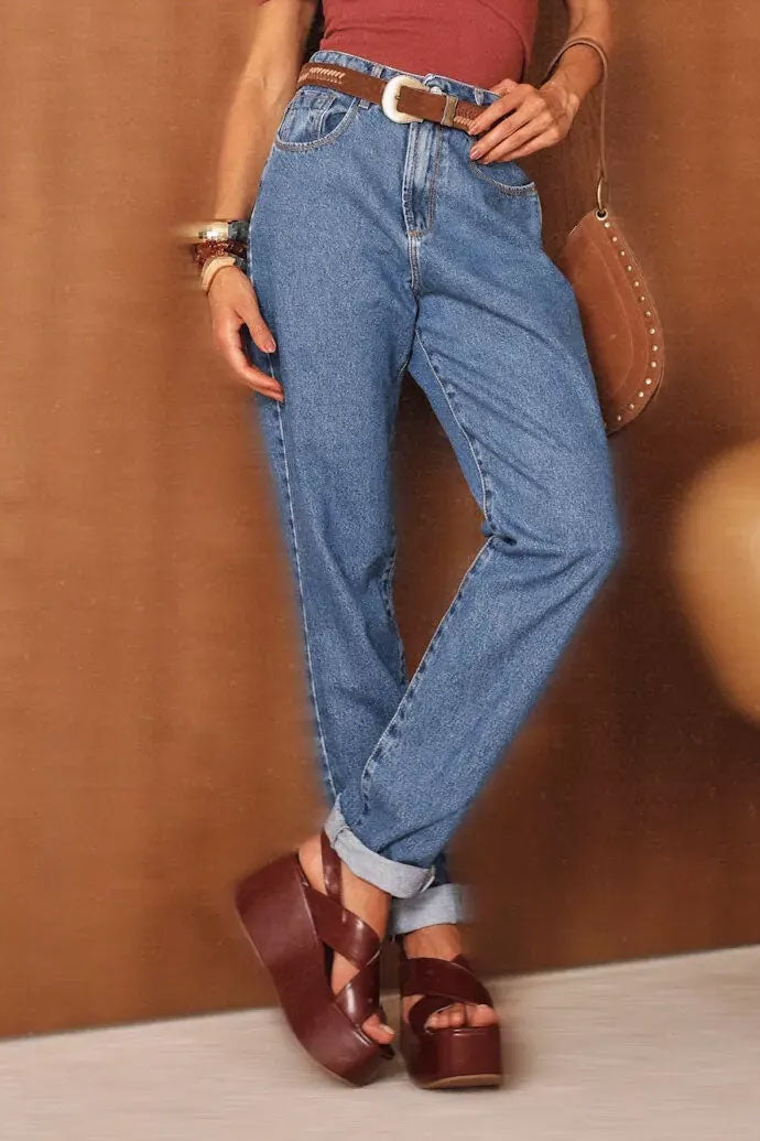 Calça Feminina ALCANCE ref. JEANS MOM - VintedoisK