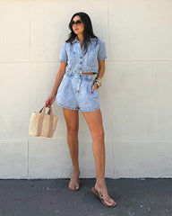 SHORTS JEANS COS ELASTICO AZZURRA 9833009 ALCANCE