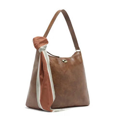 BOLSA SHOPPING MÉDIA BOHO LENÇO MARROM C 50030 0157 0003 ANACAPRI