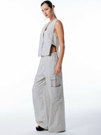 Look completo com blusa alfaiataria Viscolinho Skenn