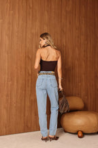 Calça Feminina ALCANCE ref. JEANS MOM - VintedoisK