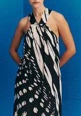 VESTIDO C/ AMARRAÇAO ARGOLAS 102749 CACAY