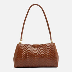 BOLSA SHOULDER MARROM COURO WAVE MÉDIA A 50018 1141 0003 AREZZO