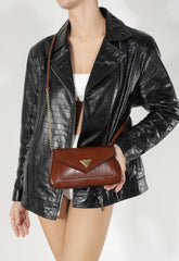 BOLSA TIRACOLO LIESE PEQUENA MARROM S 50010 0935 0002 SCHUTZ