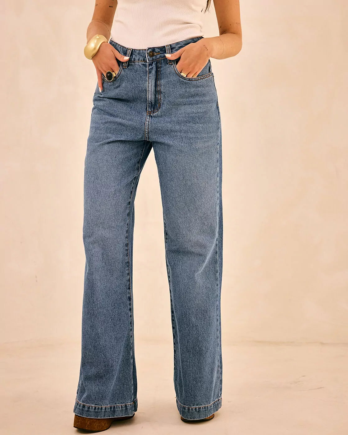 Calça Feminina ALCANCE ref. JEANS FLARE - VintedoisK