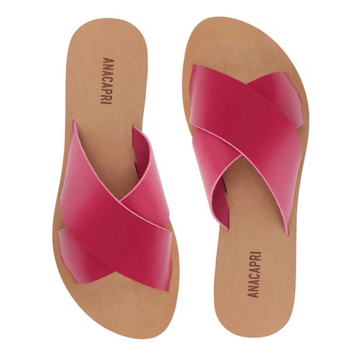 RASTEIRA TIRAS CRUZADAS COURO ROSA C 30014 0004 0099 ANACAPRI
