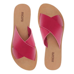 RASTEIRA TIRAS CRUZADAS COURO ROSA C 30014 0004 0099 ANACAPRI