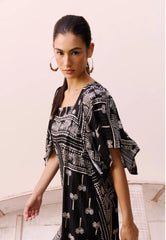 VESTIDO CURTO MANGA LENÇO 105798 CACAY