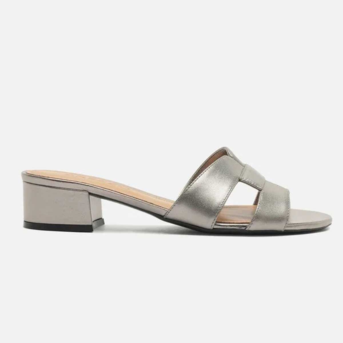 TAMANCO PRATA COURO SALTO BLOCO A 03199 0246 0028 AREZZO