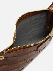 BOLSA PEQUENA TIRACOLO QUADRICULADA MARROM A 50021 1022 0003 AREZZO